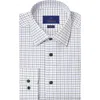 David Donahue Regular Fit Windowpane Print Cotton Dress Shirt In Multi