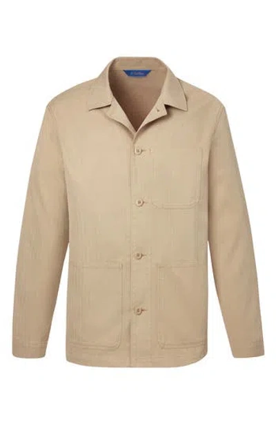 David Donahue Shirt Jacket In Brown