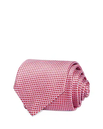 David Donahue Silk Classic Micro Grid Tie In Red