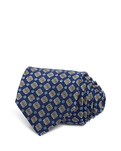 David Donahue Silk Classic Neat Tie In Royal
