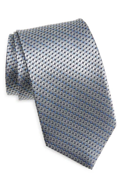 David Donahue Silk Tie In Blue
