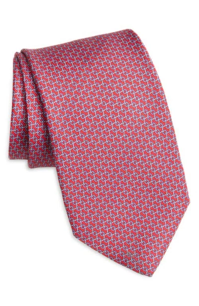 David Donahue Silk Tie In Red