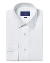 David Donahue Boxed French Cuff Slim Fit Formal Dress Shirt In White