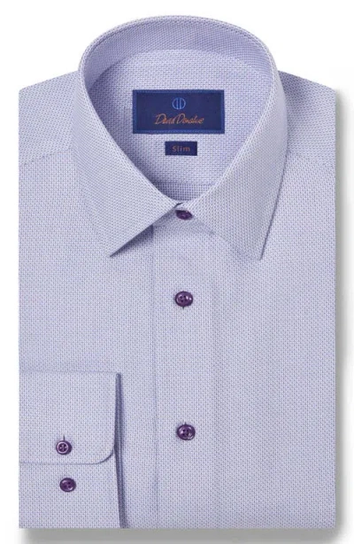 David Donahue Slim Fit Cotton Dress Shirt In Blue