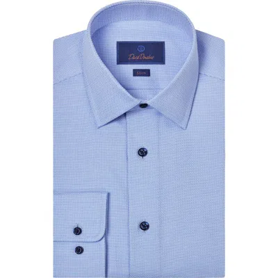 DAVID DONAHUE DAVID DONAHUE SLIM FIT COTTON MICRODOBBY DRESS SHIRT