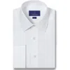 David Donahue Slim Fit French Cuff Cotton Broadcloth Dress Shirt In White