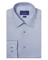 David Donahue Slim Fit Twill Dress Shirt In Blue/berry