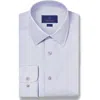 David Donahue Slim Fit Micro Print Cotton Dress Shirt In Blue