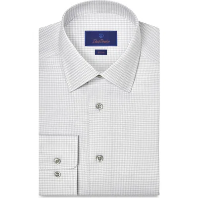 David Donahue Slim Fit Microcheck Stretch Cotton Twill Dress Shirt In Animal Print