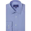 David Donahue Trim Fit Geometric Pattern Twill Dress Shirt In Blue/ Sky