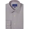 David Donahue Regular Fit Geometric Pattern Twill Dress Shirt In Chocolate/sky