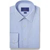 David Donahue Slim Fit Poplin Check Dress Shirt In Blue/sky