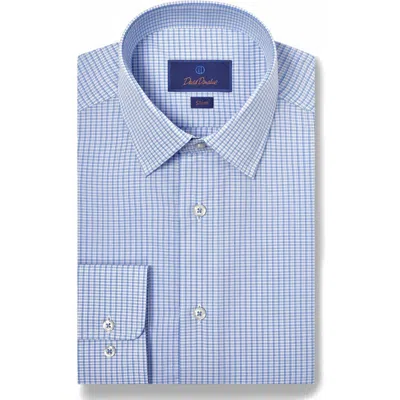 DAVID DONAHUE DAVID DONAHUE SLIM FIT POPLIN CHECK DRESS SHIRT