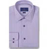 David Donahue Slim Fit Pin Dot Cotton Twill Dress Shirt In Lilac