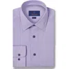 David Donahue Slim Fit Pin Dot Cotton Twill Dress Shirt In Lilac