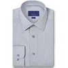 David Donahue Slim Fit Pin Dot Cotton Twill Dress Shirt In Pearl