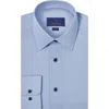 David Donahue Slim Fit Pin Dot Cotton Twill Dress Shirt In Sky