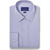 David Donahue Slim Fit Poplin Check Dress Shirt In Blue