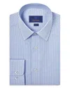 David Donahue Slim Fit Poplin Check Dress Shirt In Blue/ Sky