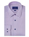 David Donahue Slim Fit Printed Dobby Dress Shirt