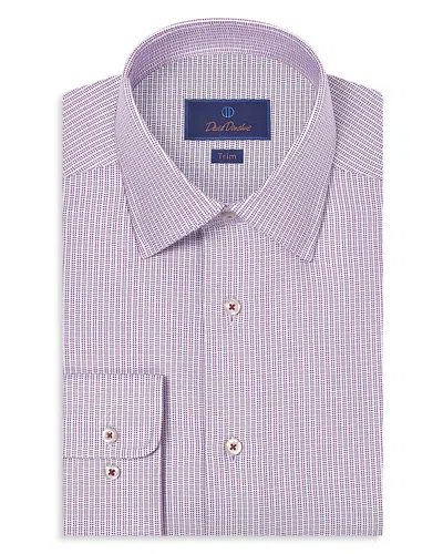 DAVID DONAHUE SLIM FIT PRINTED DRESS SHIRT