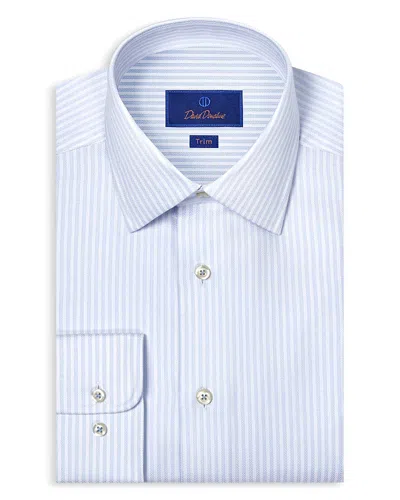 David Donahue Slim Fit Printed Dress Shirt In Blue