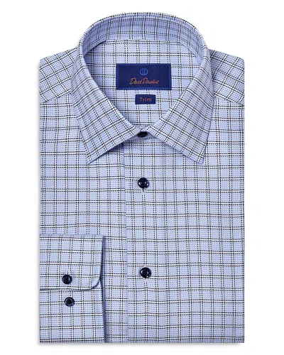 David Donahue Slim Fit Printed Dress Shirt In Blue