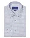 David Donahue Trim Fit Check Cotton Dress Shirt In Navy/blue