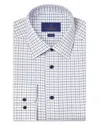 David Donahue Slim Fit Printed Textured Shirt In Blue