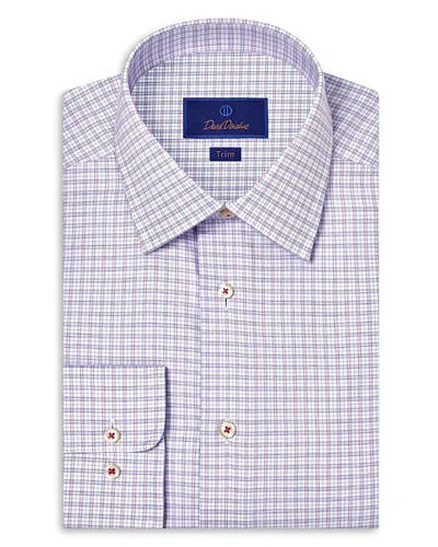 David Donahue Slim Fit Printed Twill Dress Shirt In Multi