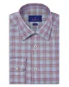 David Donahue Trim Fit Exploded Check Cotton Dress Shirt In Multi