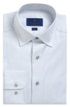 David Donahue Slim Fit Stretch Cotton Dress Shirt In White