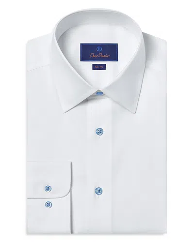 DAVID DONAHUE SLIM FIT SUPER FINE TWILL DRESS SHIRT