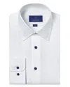 David Donahue Slim Fit Super Fine Twill Dress Shirt In White