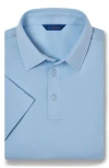 David Donahue Solid Interlock Cotton Polo
