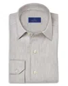 David Donahue Solid Sport Shirt In White