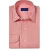 David Donahue Spread Collar Herringbone Sport Shirt In Nantucket