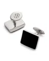 David Donahue Sterling Silver & Onyx Cufflinks In Silver