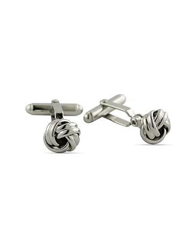 DAVID DONAHUE STERLING SILVER KNOT CUFFLINKS
