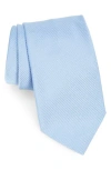 David Donahue Stripe Silk Tie In Blue