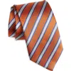 David Donahue Stripe Silk Tie In Multi