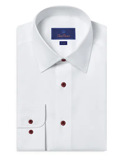 DAVID DONAHUE SUPER FINE REGULAR FIT TWILL DRESS SHIRT