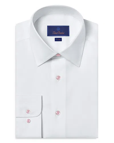 DAVID DONAHUE SUPER FINE REGULAR FIT TWILL DRESS SHIRT