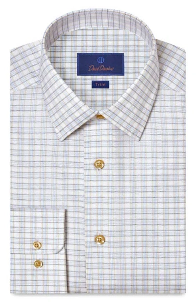 David Donahue Trim Fit Check Cotton Dobby Dress Shirt In Multi