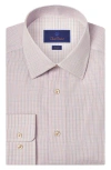 David Donahue Trim Fit Check Cotton Dress Shirt In Multi