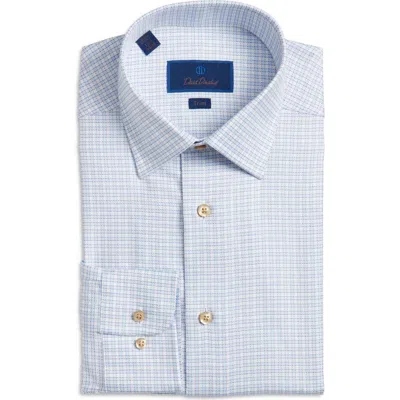 David Donahue Trim Fit Check Cotton Dress Shirt In Multi