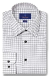 David Donahue Trim Fit Check Pima Cotton Dobby Dress Shirt In Multi