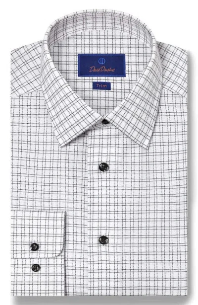 David Donahue Trim Fit Check Pima Cotton Dobby Dress Shirt In Multi