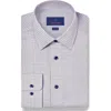 David Donahue Trim Fit Check Textured Cotton Dobby Dress Shirt In Multi
