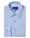David Donahue Trim Fit Light Blue Pima Cotton Dobby Dress Shirt In Sky